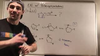 EAS with Heterocyclopentadienes (Pyrrole, Furan, Thiophene)